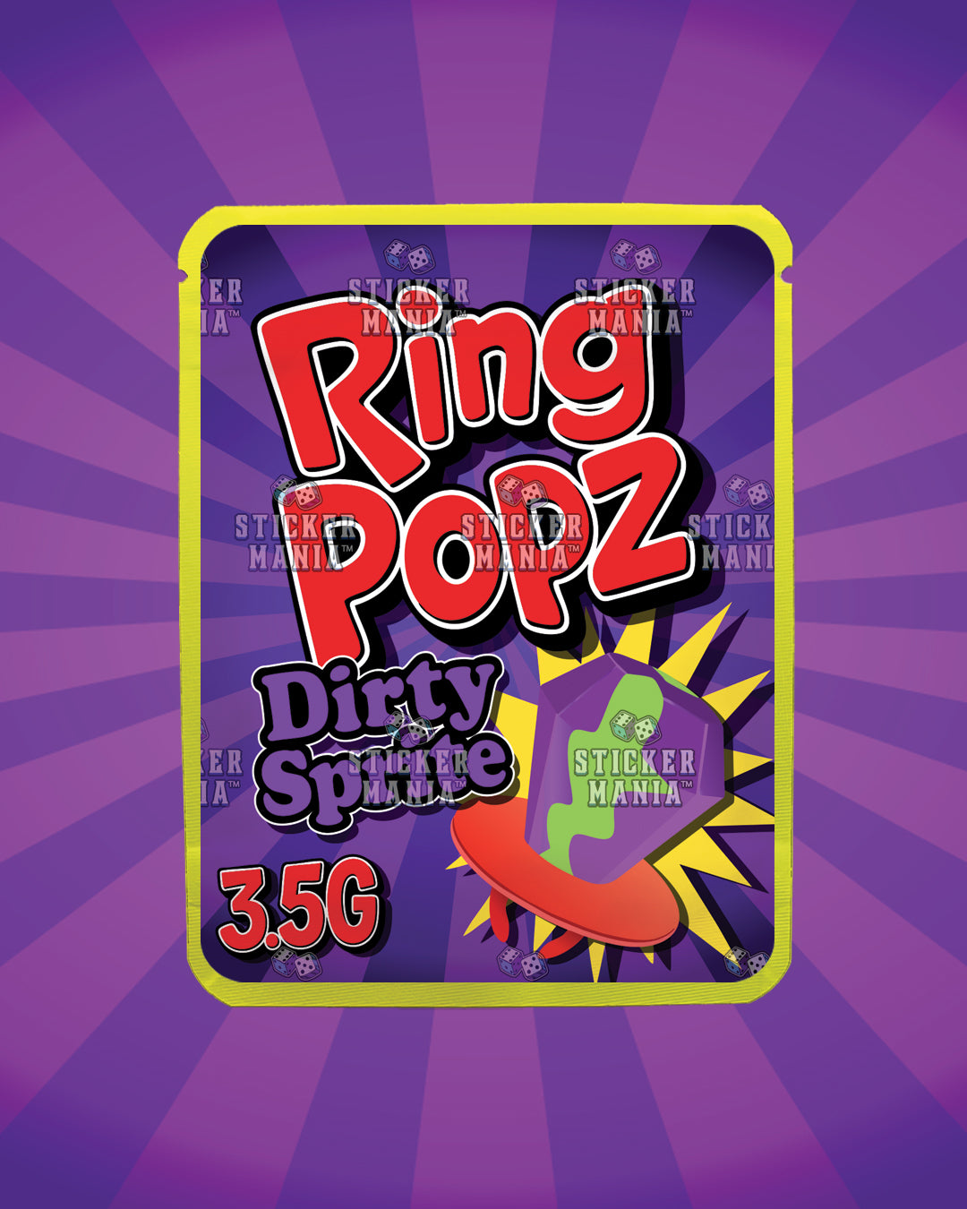 Ring Popz Dirty Sprite | Pre-Made Sticker Bag | 3.5g
