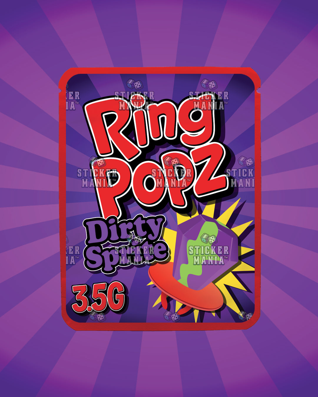 Ring Popz Dirty Sprite | Pre-Made Sticker Bag | 3.5g