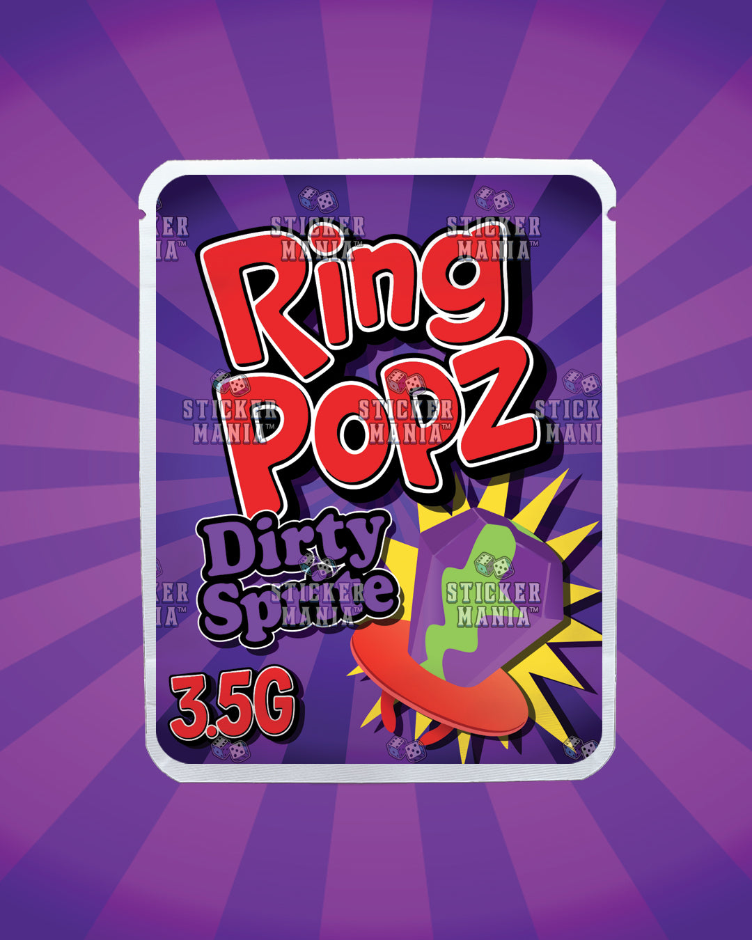 Ring Popz Dirty Sprite | Pre-Made Sticker Bag | 3.5g