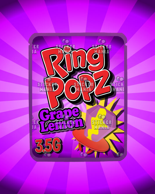 Ring Popz Grape Lemon | Pre-Made Sticker Bag | 3.5g
