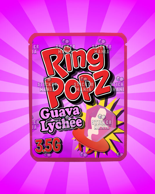 Ring Popz Guava Lychee | Pre-Made Sticker Bag | 3.5g
