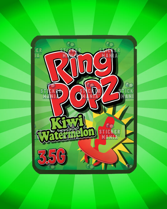 Ring Popz Kiwi Watermelon | Pre-Made Sticker Bag | 3.5g