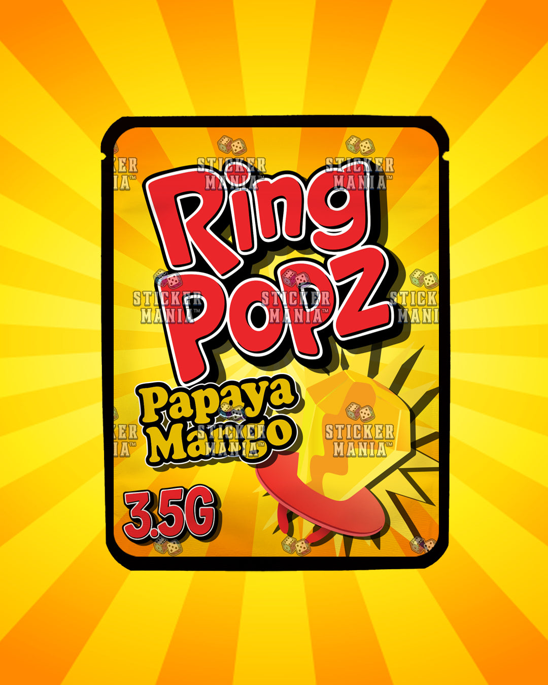 Ring Popz Papaya Mango Float | Pre-Made Sticker Bag | 3.5g