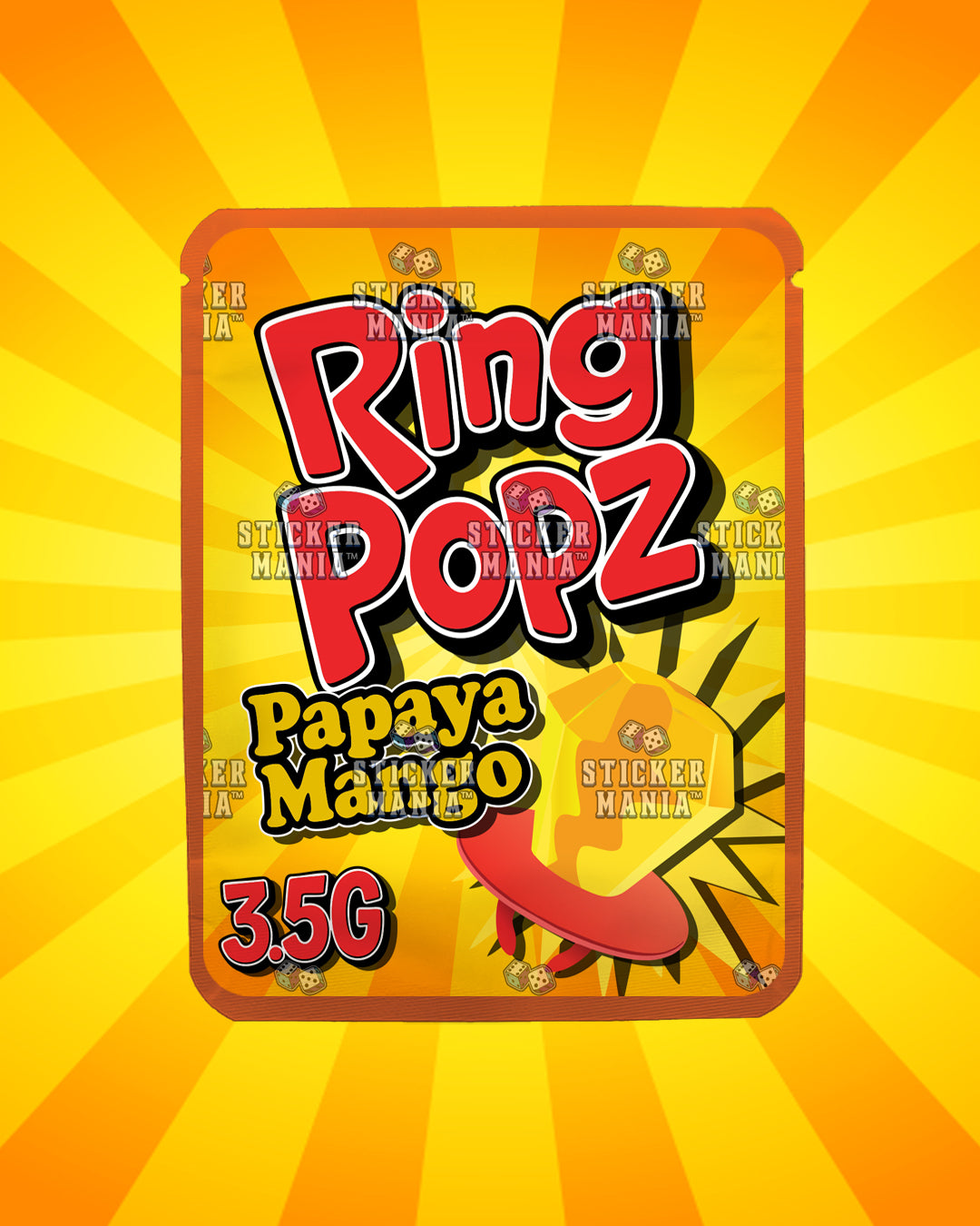 Ring Popz Papaya Mango Float | Pre-Made Sticker Bag | 3.5g