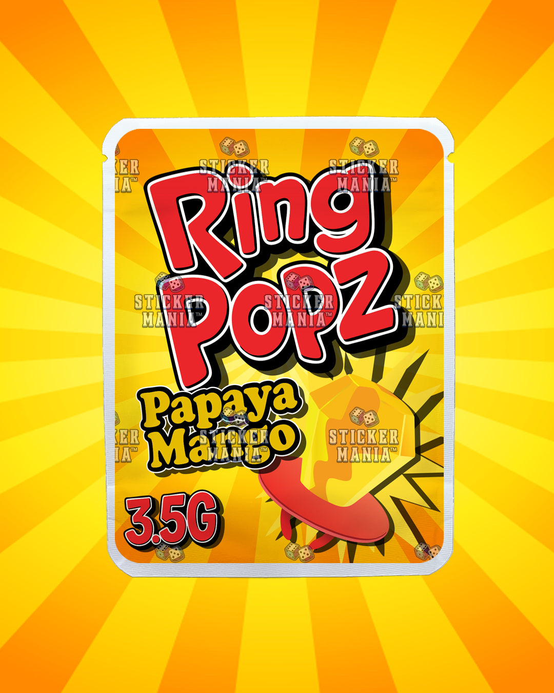 Ring Popz Papaya Mango Float | Pre-Made Sticker Bag | 3.5g