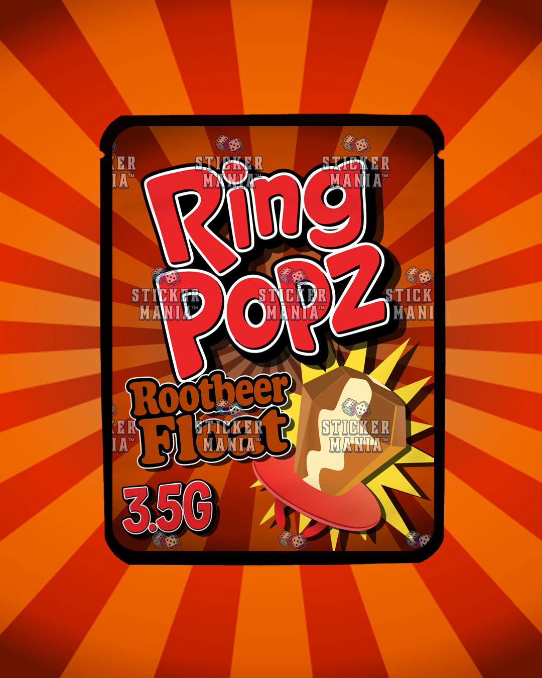Ring Popz Rootbeer Float | Pre-Made Sticker Bag | 3.5g