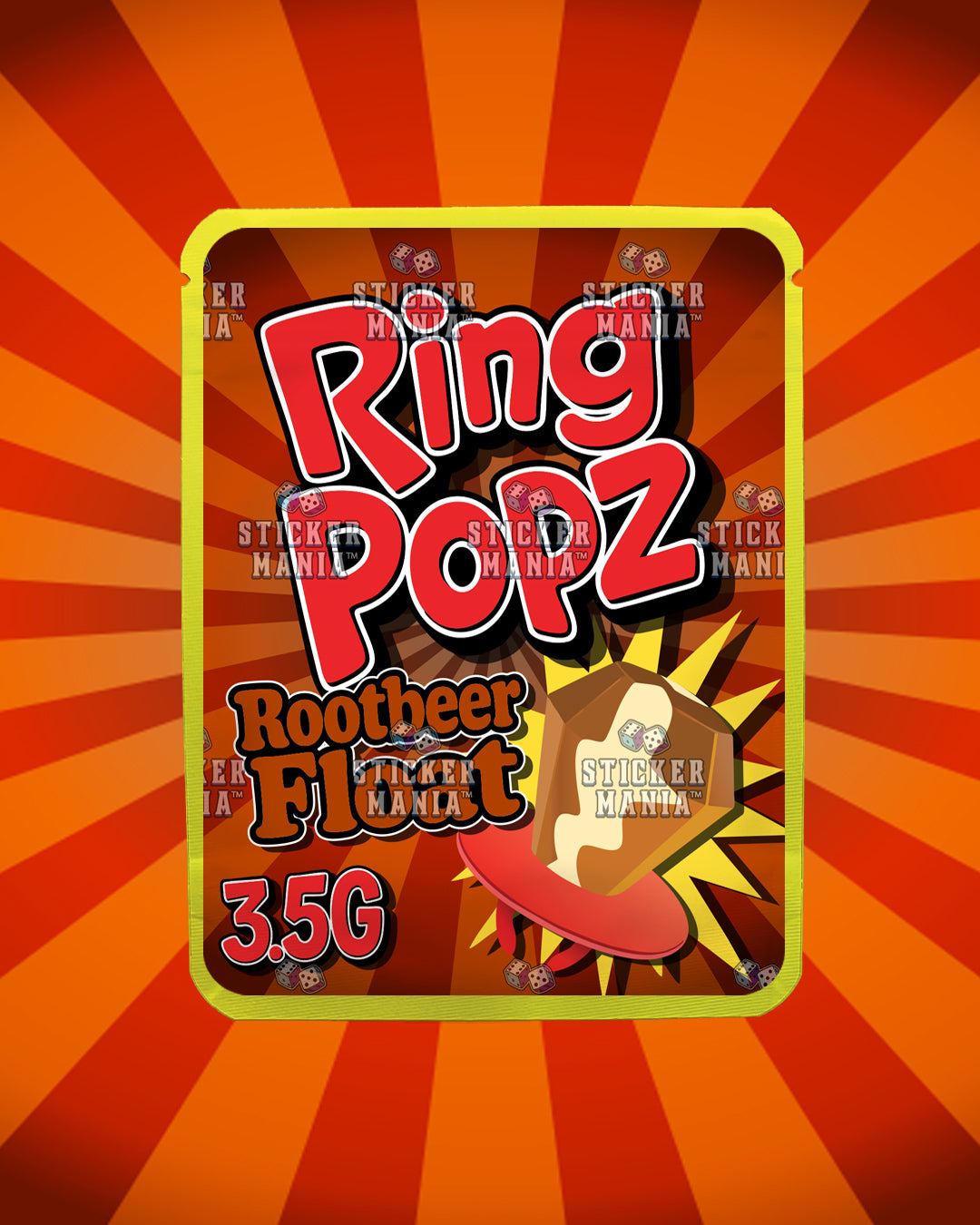 Ring Popz Rootbeer Float | Pre-Made Sticker Bag | 3.5g