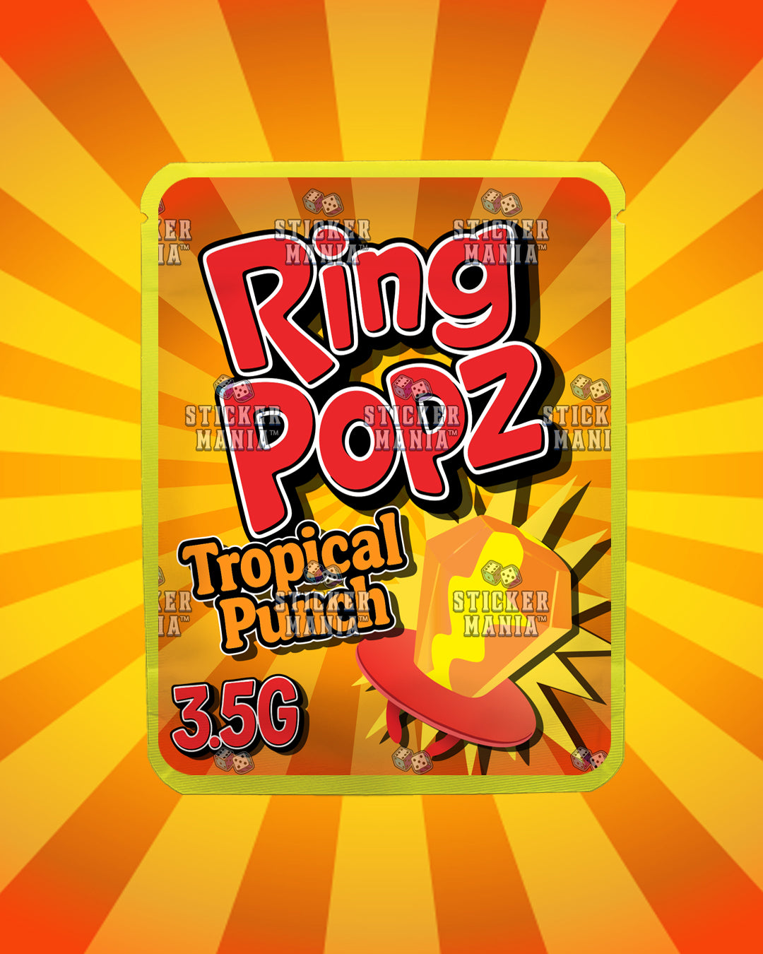 Ring Popz Tropical Punch | Pre-Made Sticker Bag | 3.5g