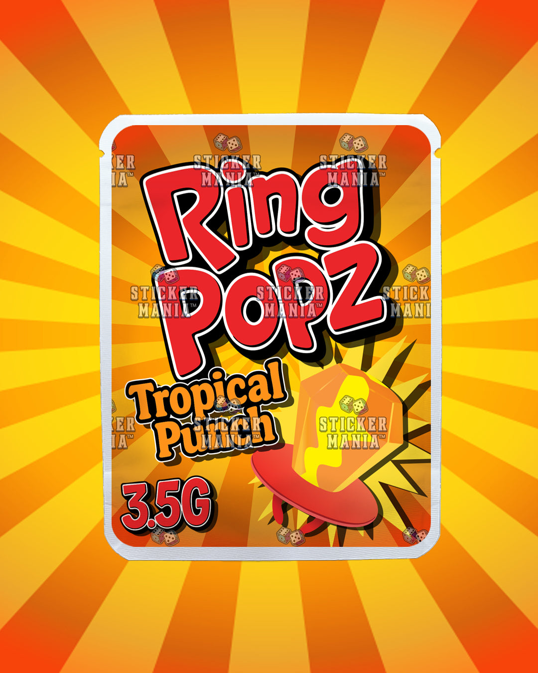 Ring Popz Tropical Punch | Pre-Made Sticker Bag | 3.5g