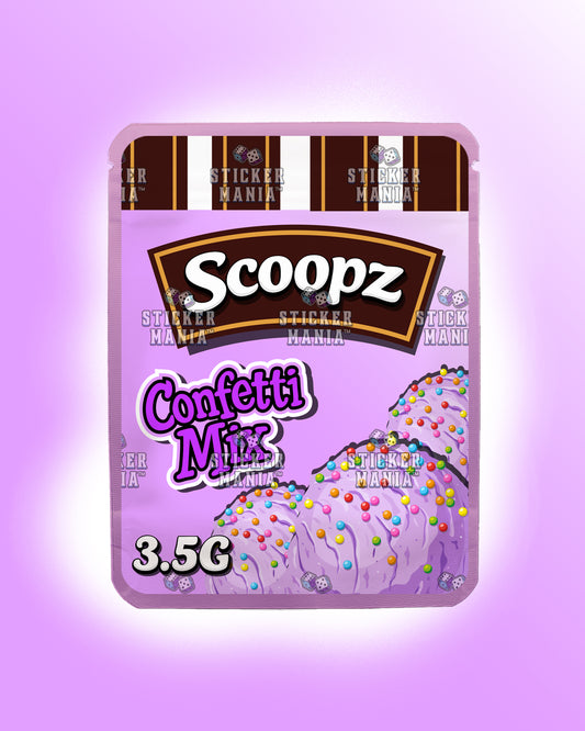 Scoopz Confetti Mix | Pre-Made Sticker Bag | 3.5g