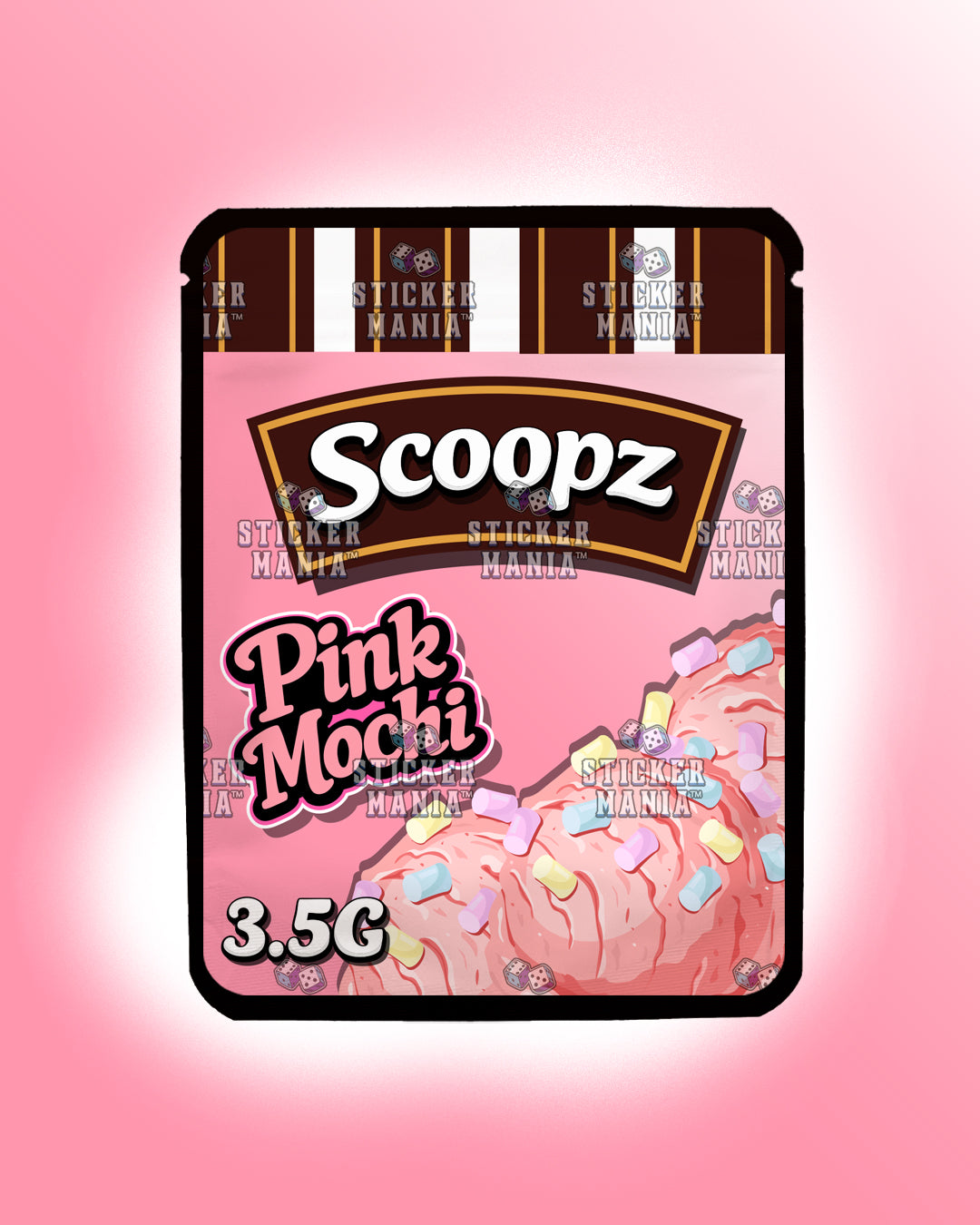 Scoopz Pink Mochi | Pre-Made Sticker Bag | 3.5g