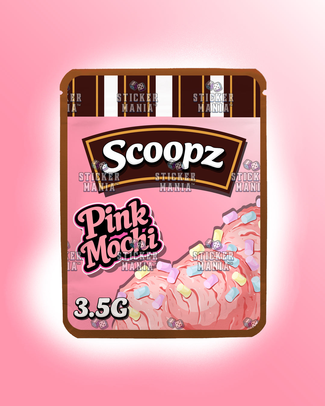 Scoopz Pink Mochi | Pre-Made Sticker Bag | 3.5g