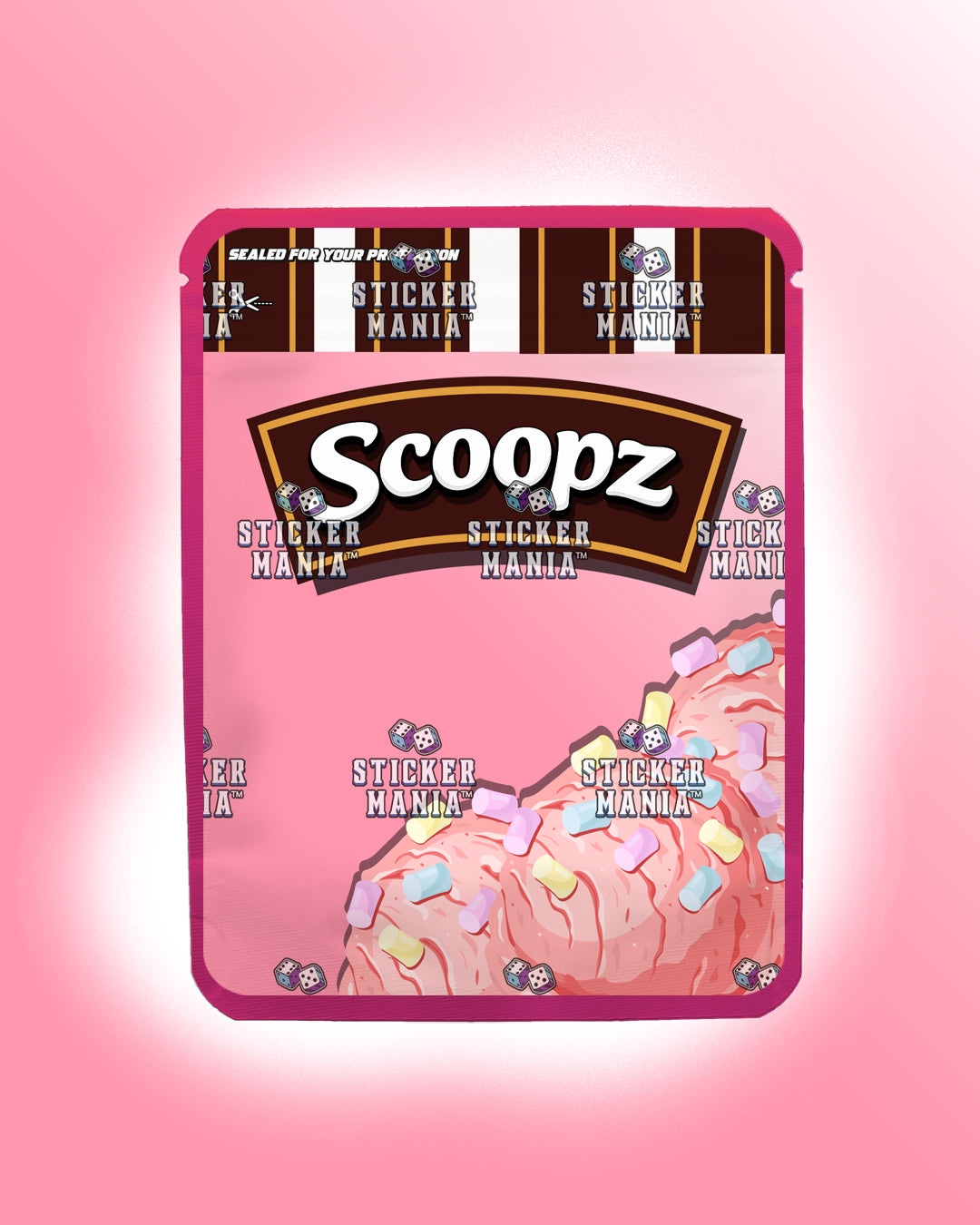 Scoopz Pink Mochi | Pre-Made Sticker Bag | 3.5g