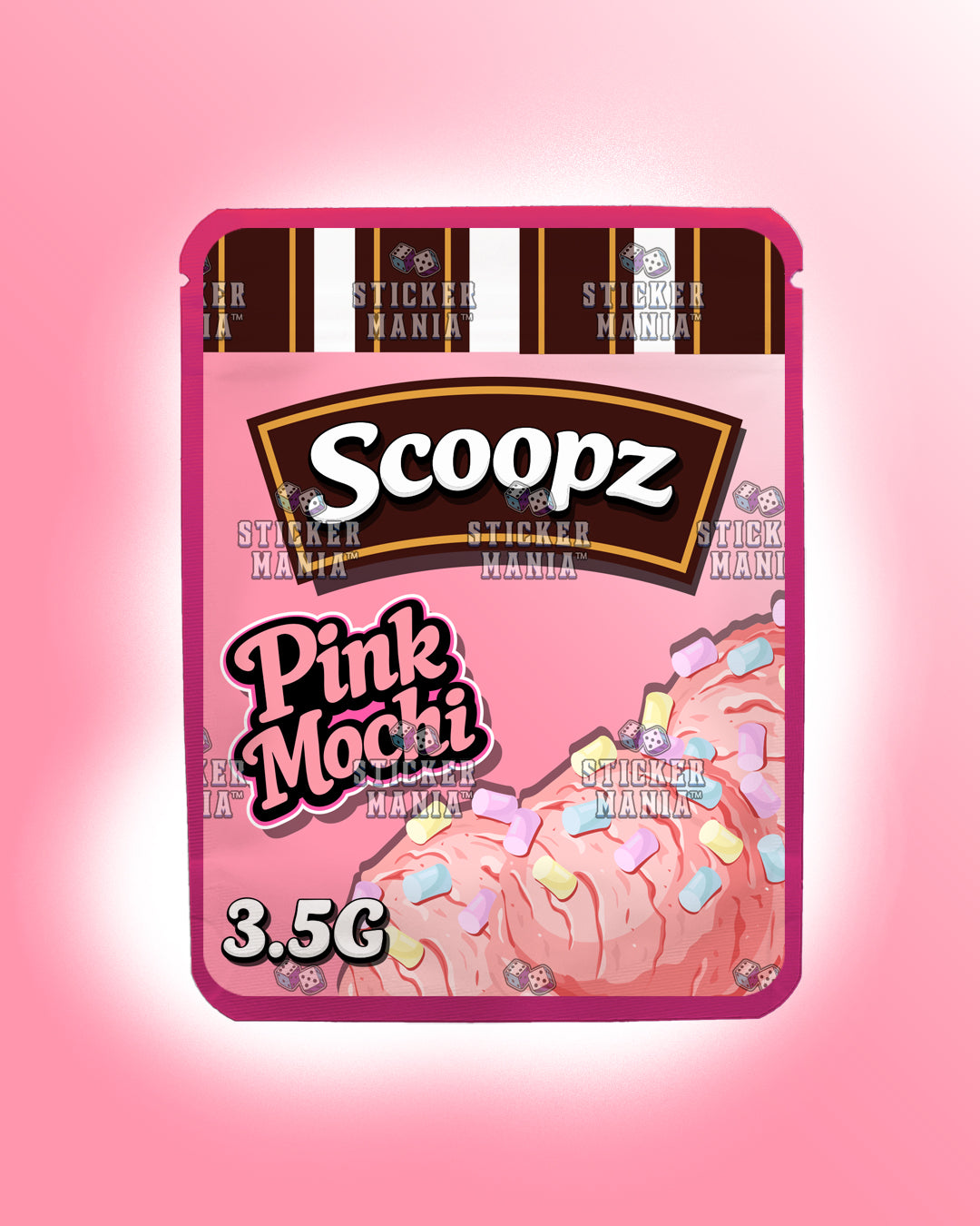 Scoopz Pink Mochi | Pre-Made Sticker Bag | 3.5g