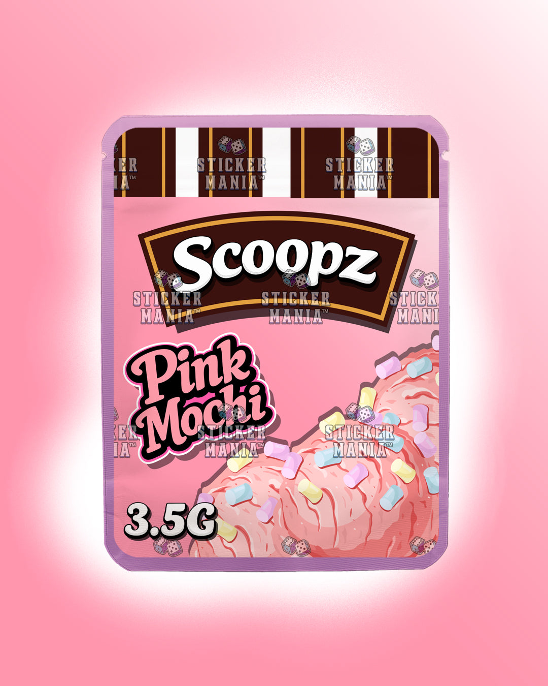 Scoopz Pink Mochi | Pre-Made Sticker Bag | 3.5g
