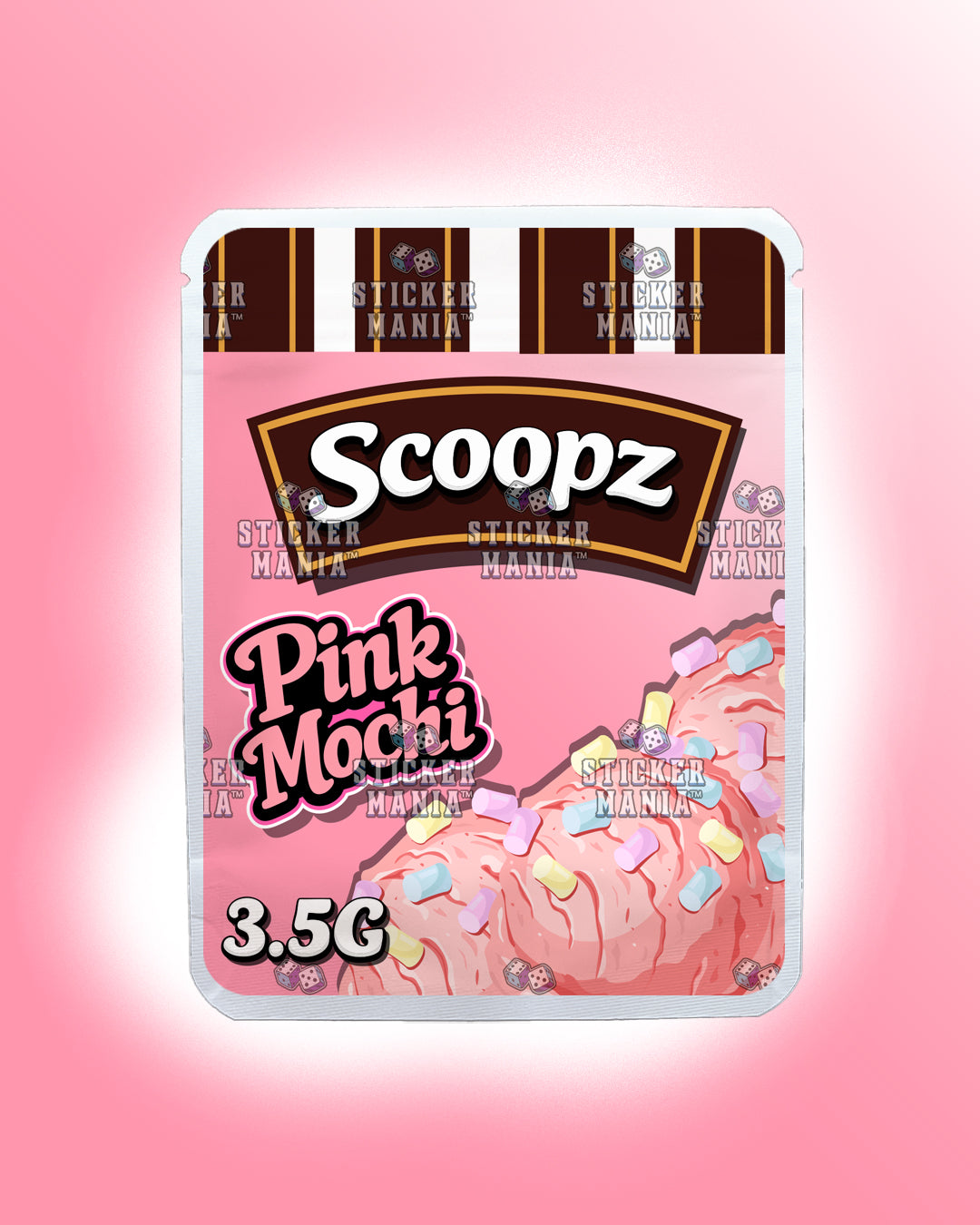 Scoopz Pink Mochi | Pre-Made Sticker Bag | 3.5g