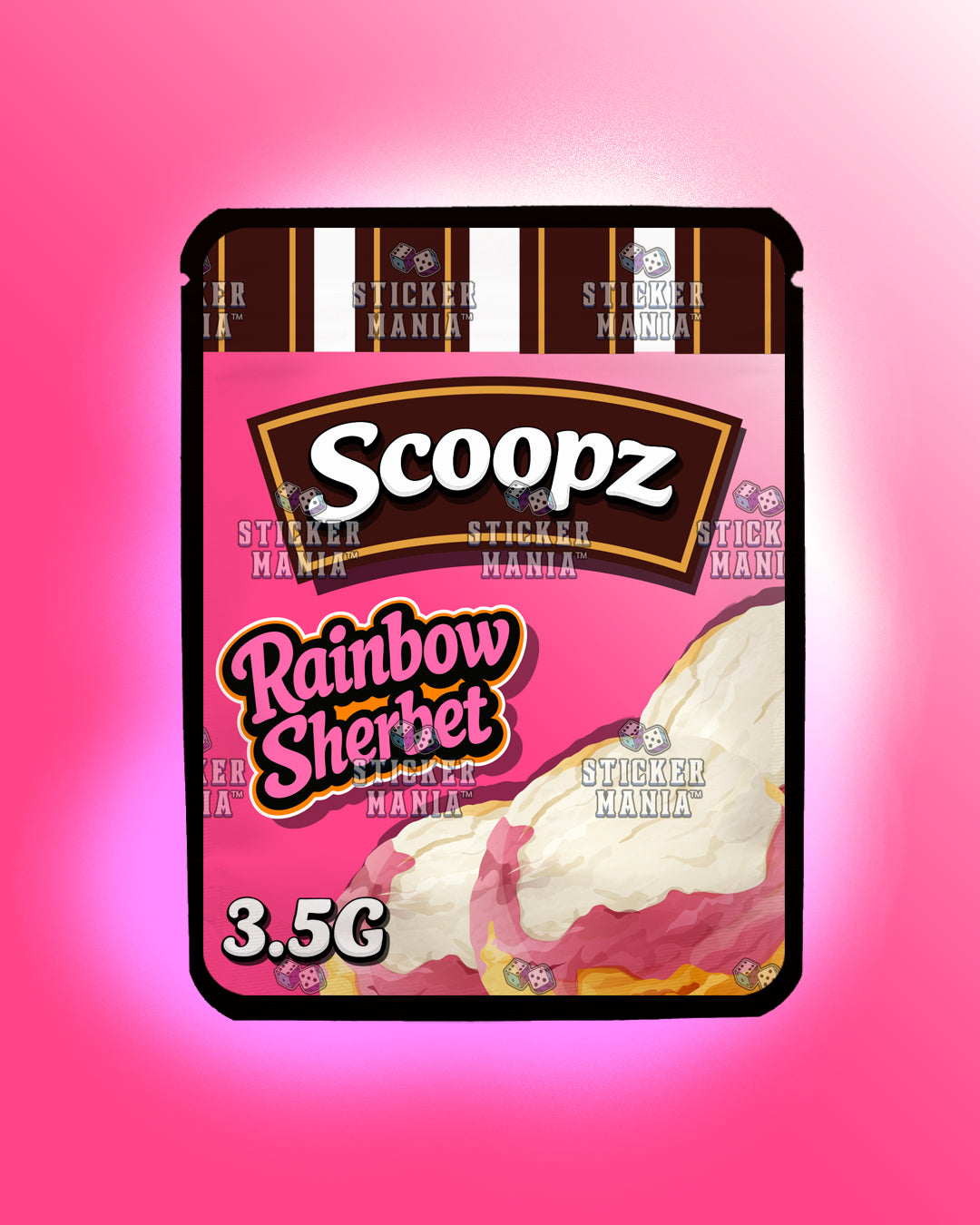 Scoopz Rainbow Sherbet | Pre-Made Sticker Bag | 3.5g