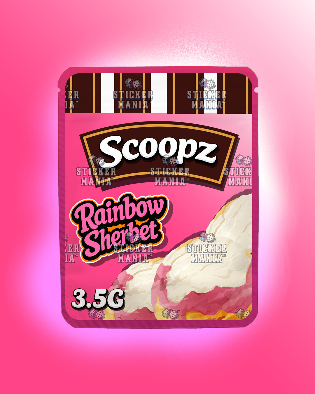 Scoopz Rainbow Sherbet | Pre-Made Sticker Bag | 3.5g