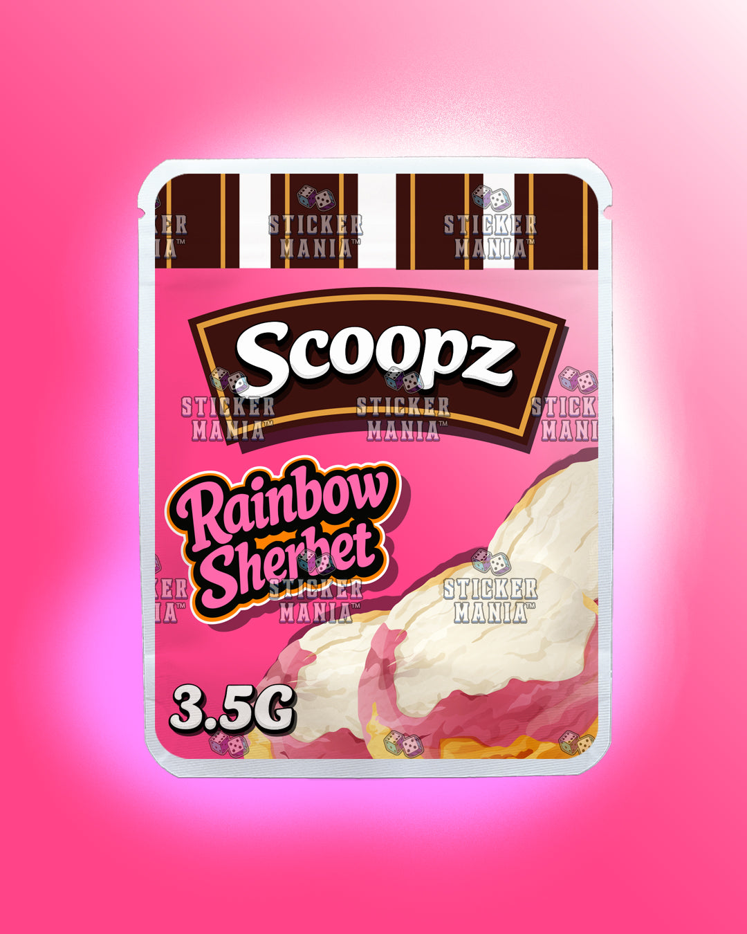 Scoopz Rainbow Sherbet | Pre-Made Sticker Bag | 3.5g