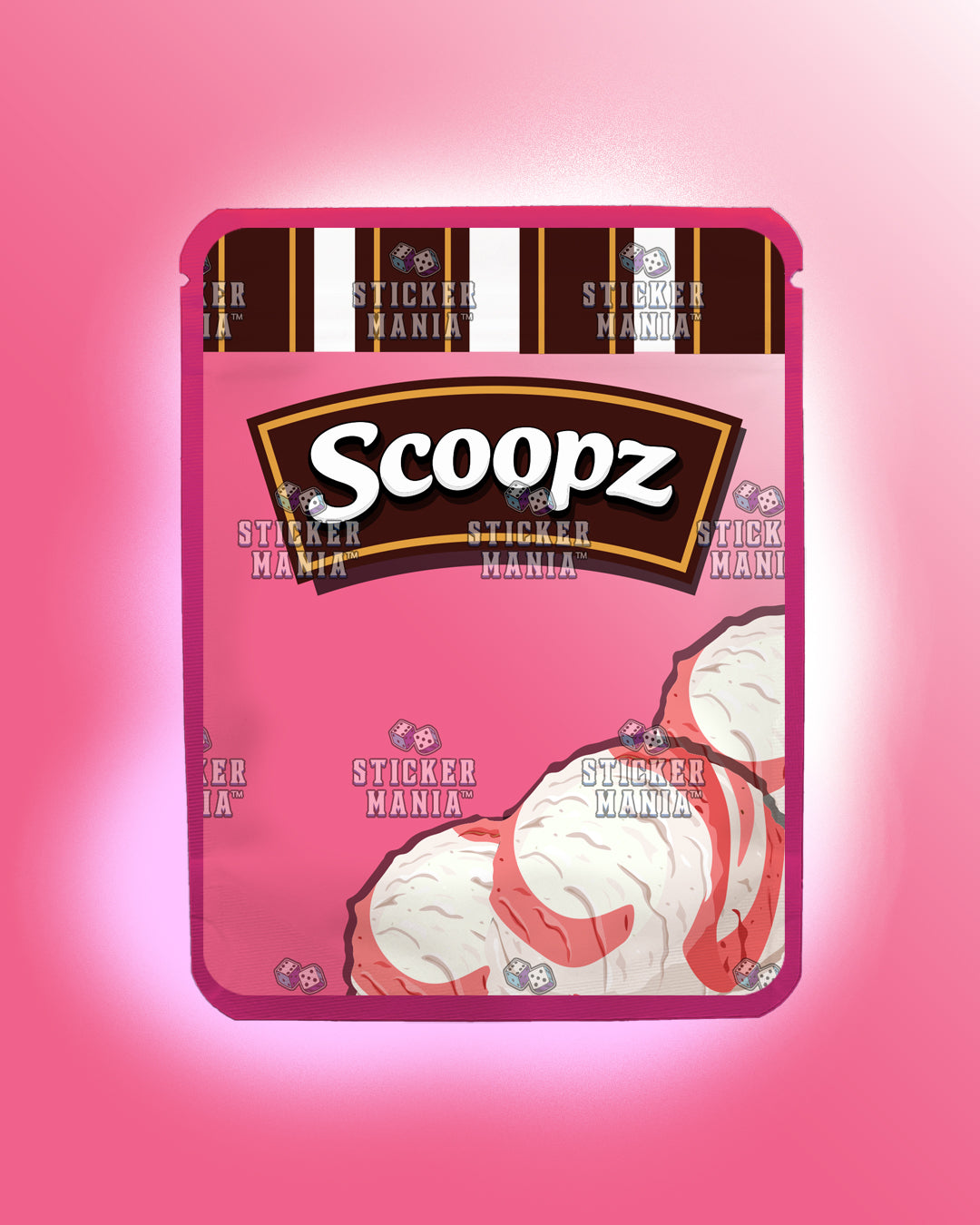 Scoopz Strawberries & Cream | Pre-Made Sticker Bag | 3.5g
