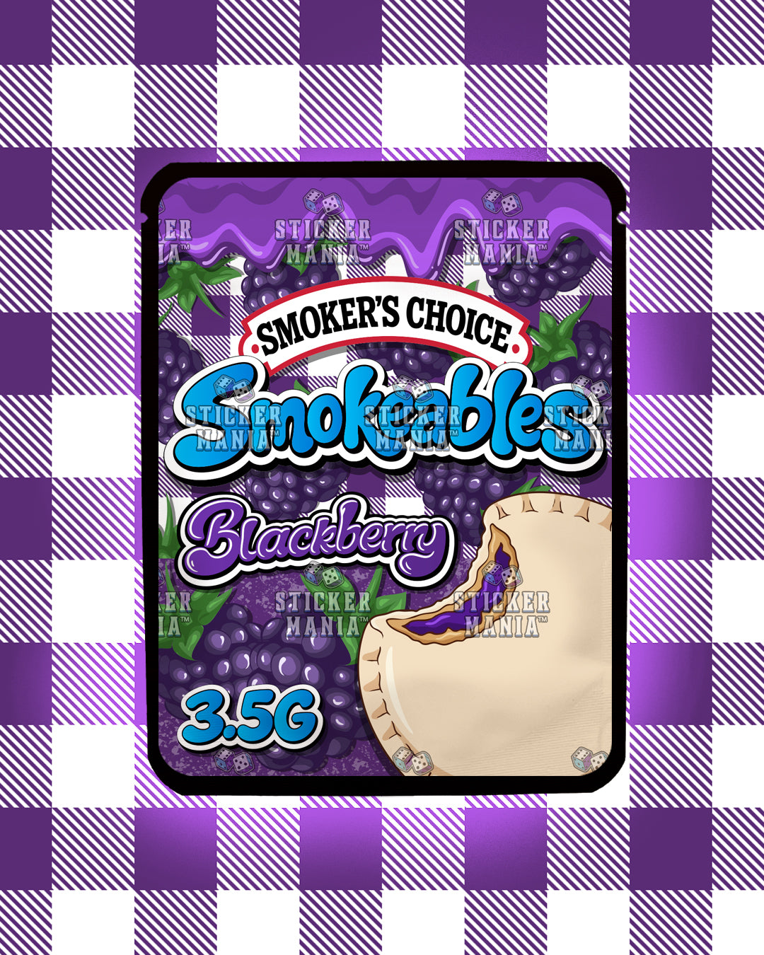 Smokeables Blackberry | Pre-Made Sticker Bag | 3.5g