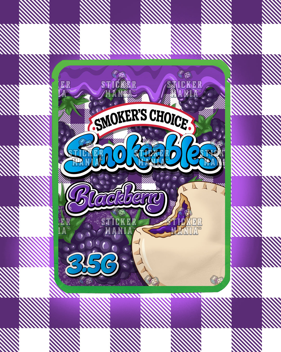 Smokeables Blackberry | Pre-Made Sticker Bag | 3.5g
