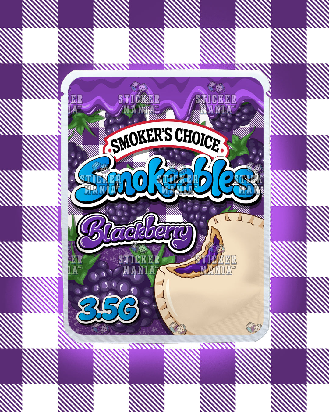 Smokeables Blackberry | Pre-Made Sticker Bag | 3.5g