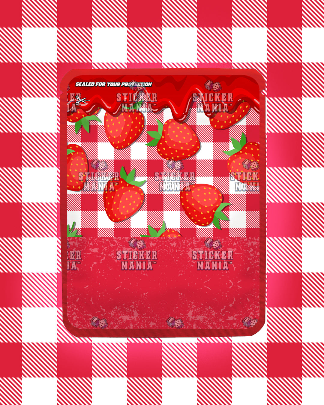 Smokeables Strawberry | Pre-Made Sticker Bag | 3.5g