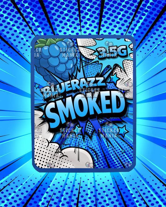 Smoked Blue Razz | Pre-Made Sticker Bag | 3.5g