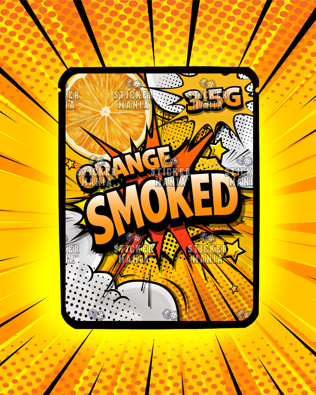 Smoked Orange | Pre-Made Sticker Bag | 3.5g