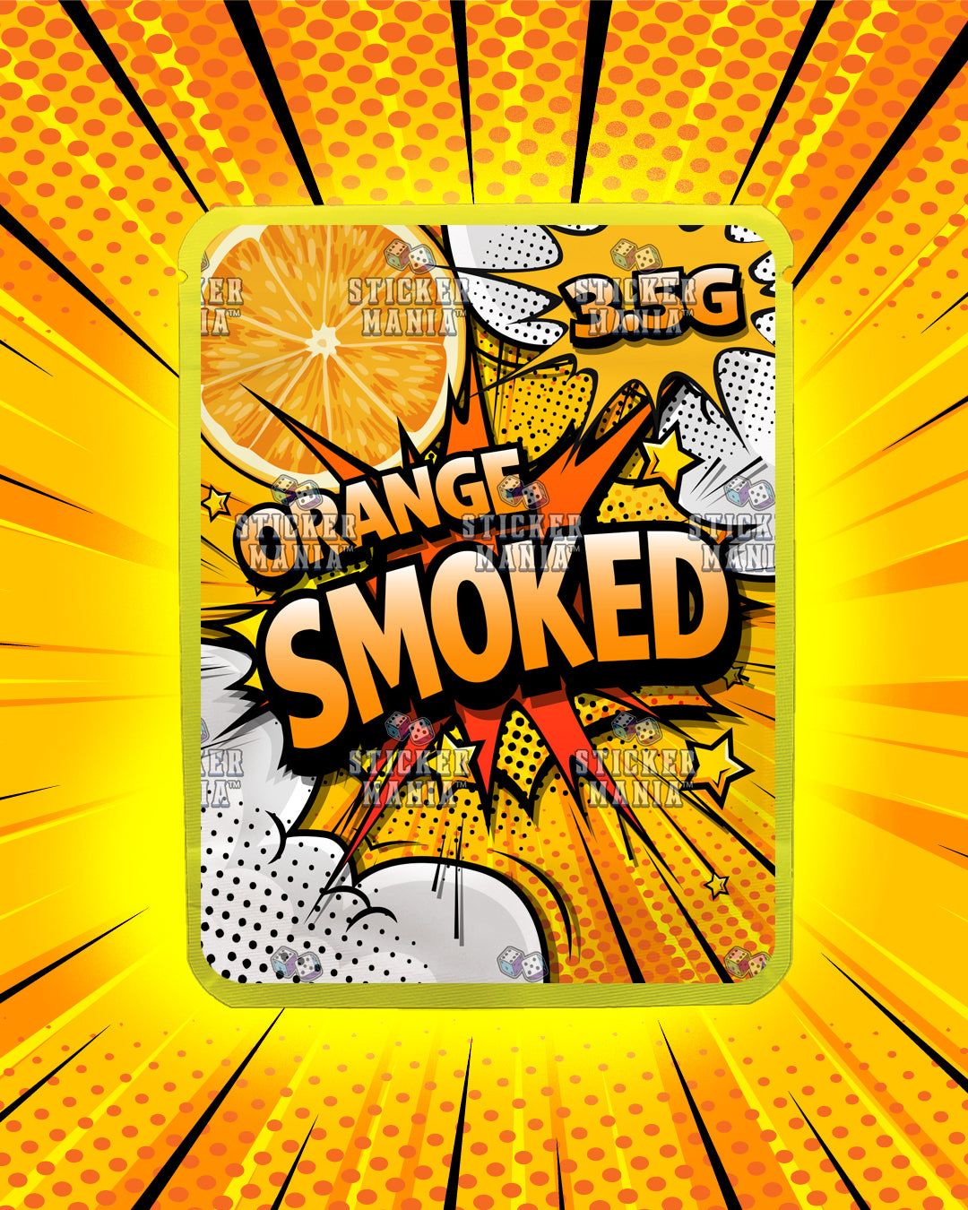 Smoked Orange | Pre-Made Sticker Bag | 3.5g