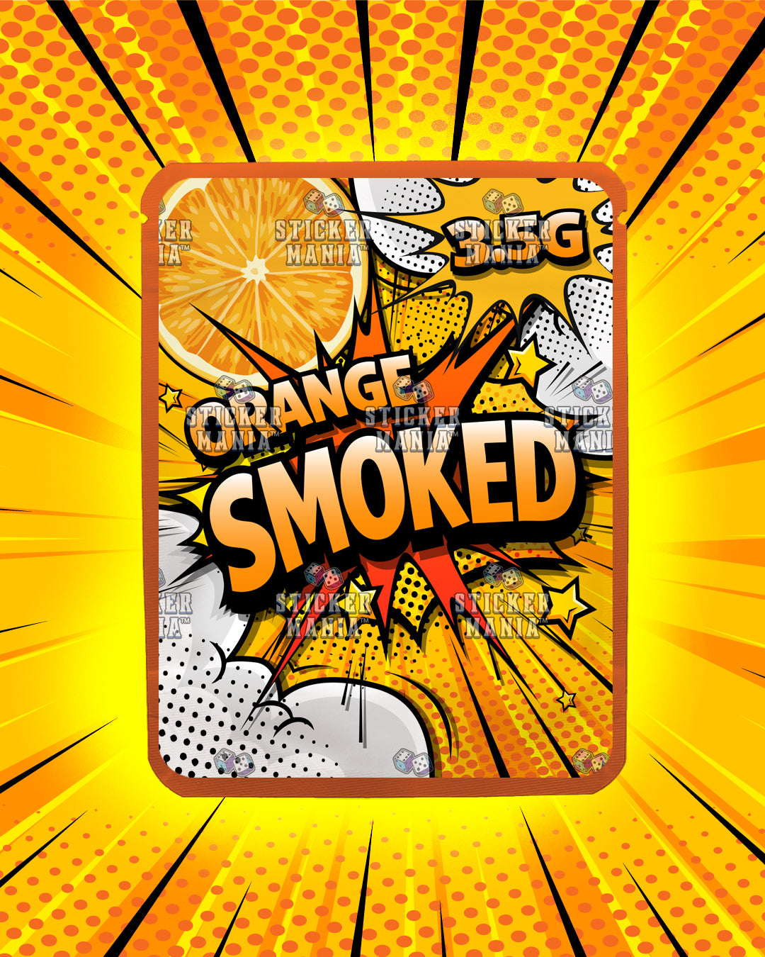 Smoked Orange | Pre-Made Sticker Bag | 3.5g