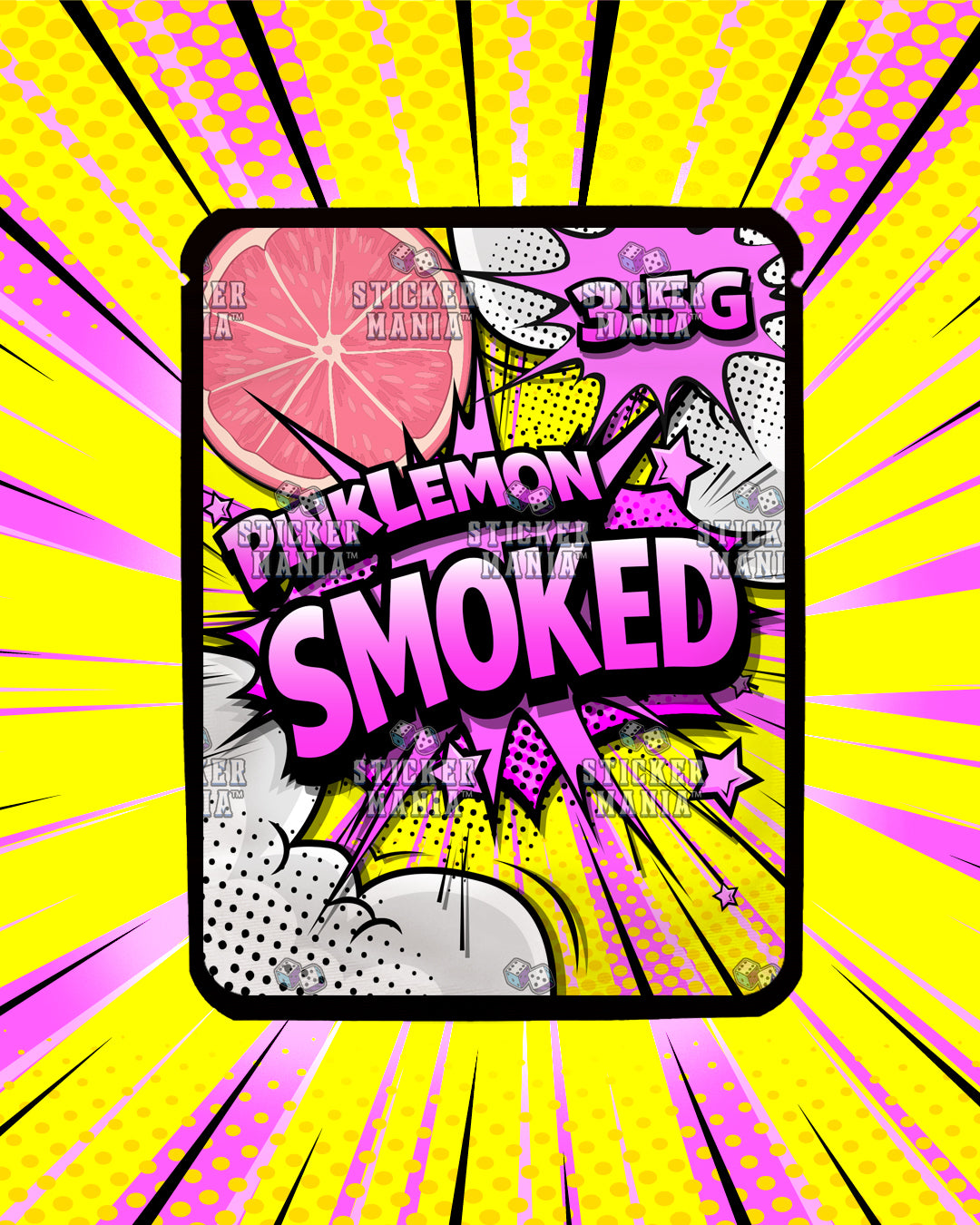 Smoked Pink Lemon | Pre-Made Sticker Bag | 3.5g