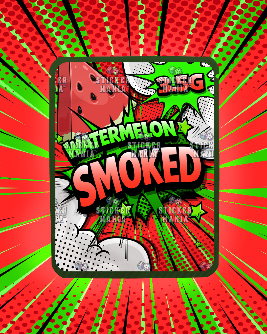 Smoked Watermelon | Pre-Made Sticker Bag | 3.5g