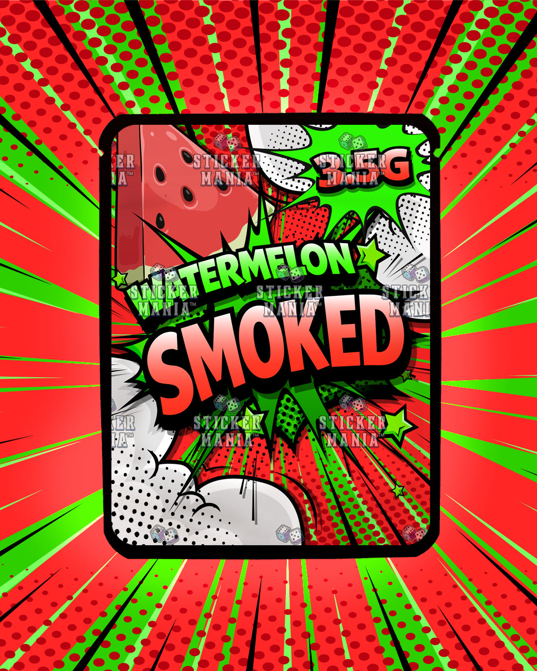 Smoked Watermelon | Pre-Made Sticker Bag | 3.5g