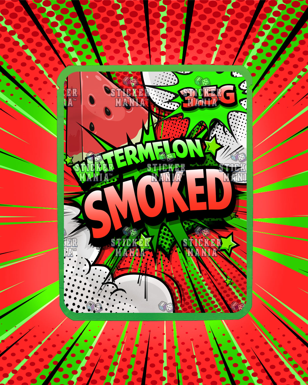 Smoked Watermelon | Pre-Made Sticker Bag | 3.5g