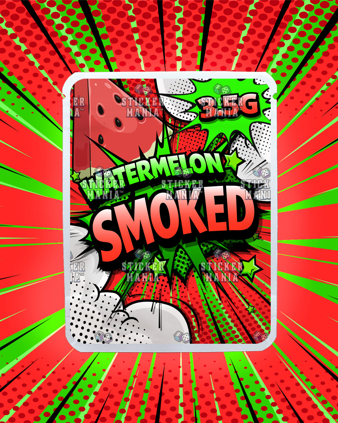Smoked Watermelon | Pre-Made Sticker Bag | 3.5g