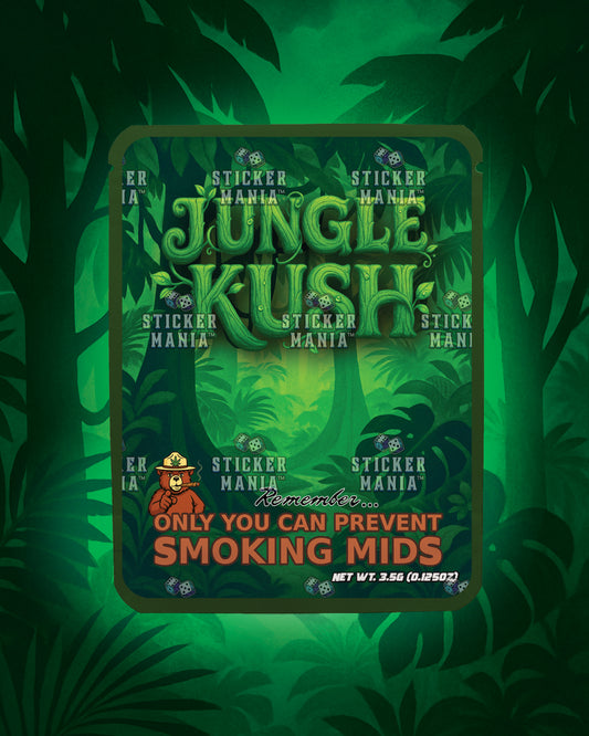 Jungle Kush | Pre-Made Sticker Bag | 3.5g