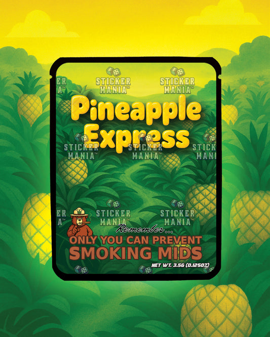 Pineapple Express | Pre-Made Sticker Bag | 3.5g