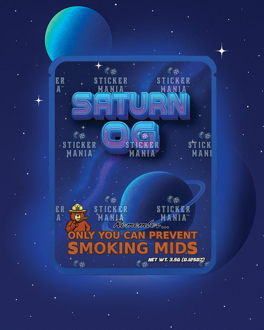 Saturn OG | Pre-Made Sticker Bag | 3.5g