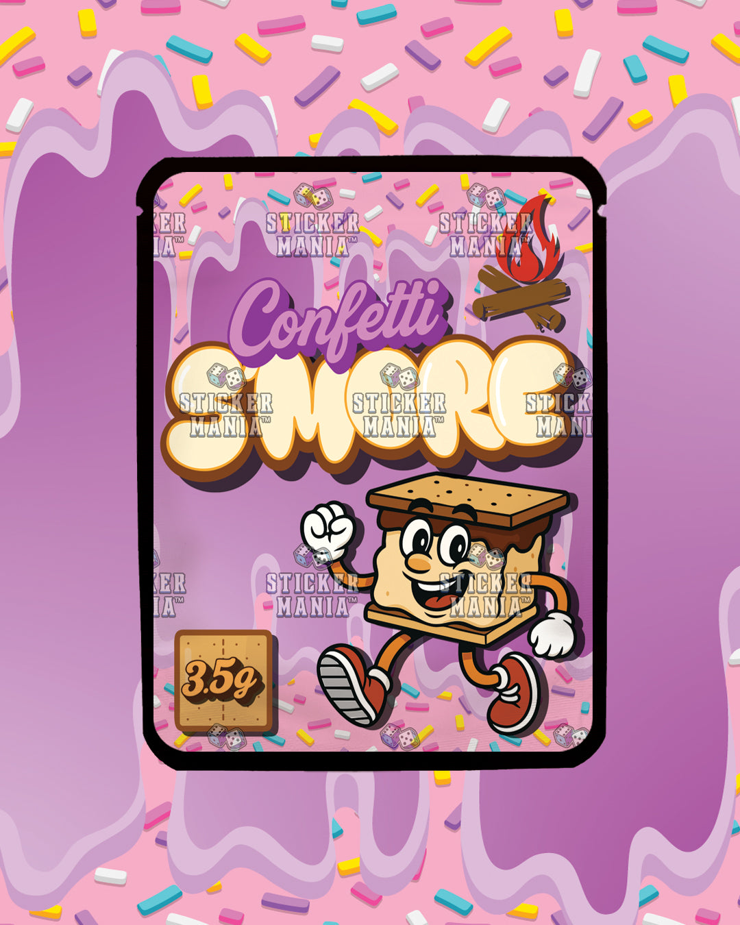 Smore Confetti | Pre-Made Sticker Bag | 3.5g