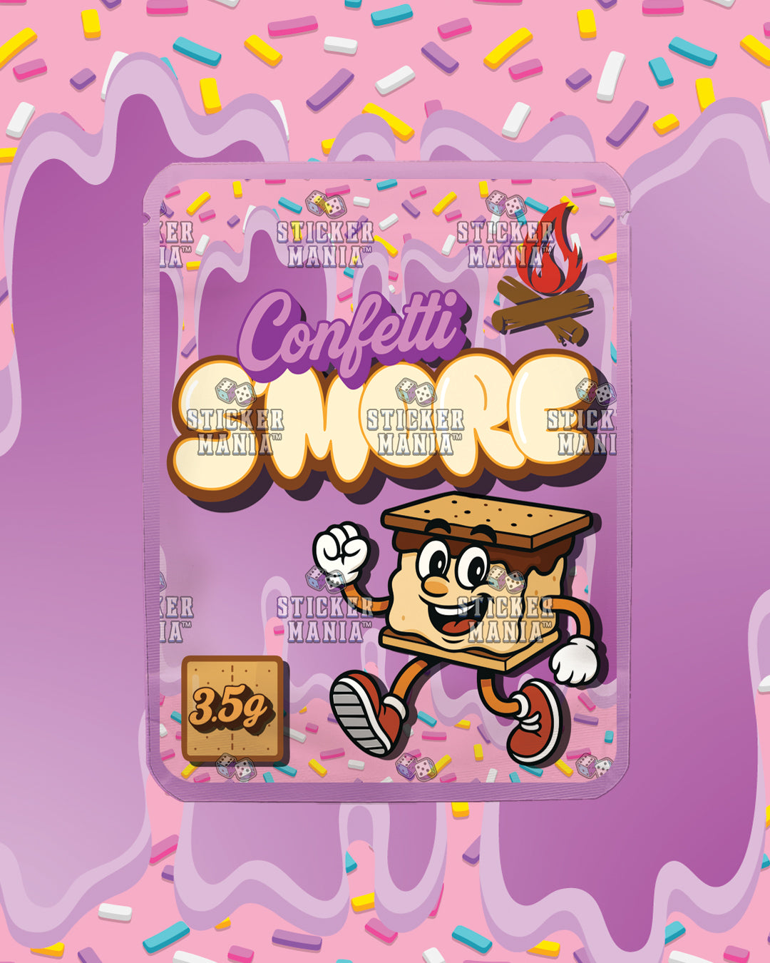 Smore Confetti | Pre-Made Sticker Bag | 3.5g