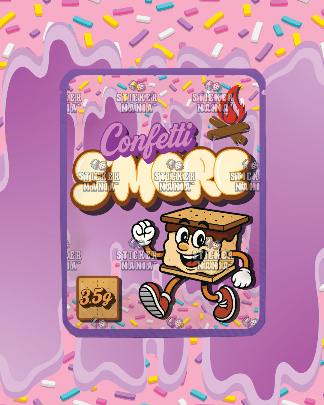 Smore Confetti | Pre-Made Sticker Bag | 3.5g