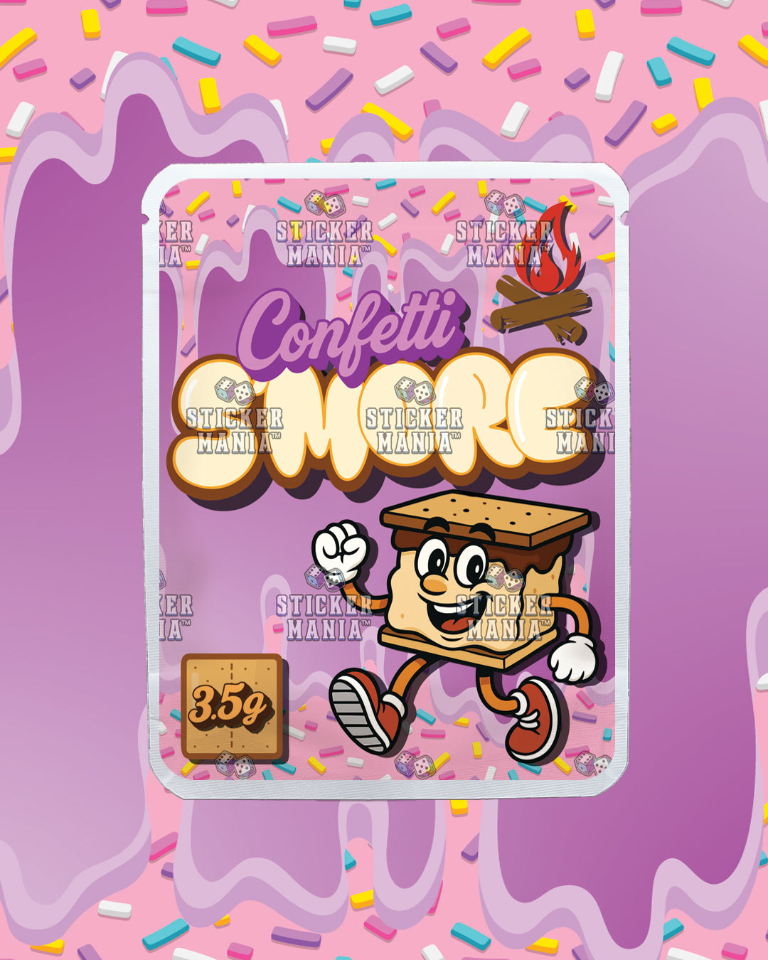 Smore Confetti | Pre-Made Sticker Bag | 3.5g