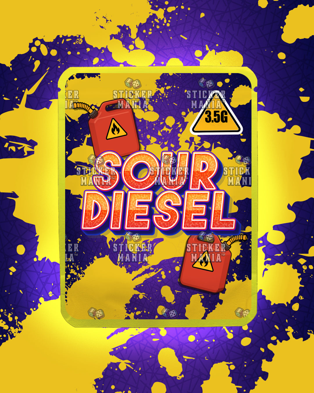 Sour Diesel | Pre-Made Sticker Bag | 3.5g