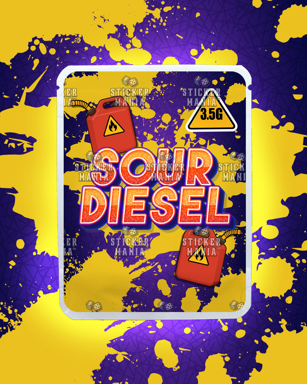 Sour Diesel | Pre-Made Sticker Bag | 3.5g