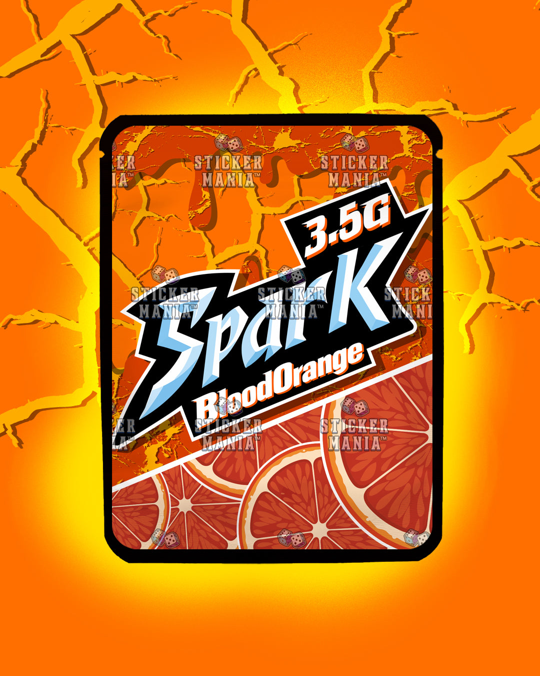 Spark Blood Orange | Pre-Made Sticker Bag | 3.5g