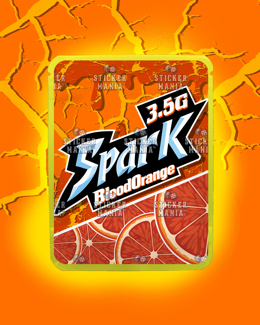 Spark Blood Orange | Pre-Made Sticker Bag | 3.5g