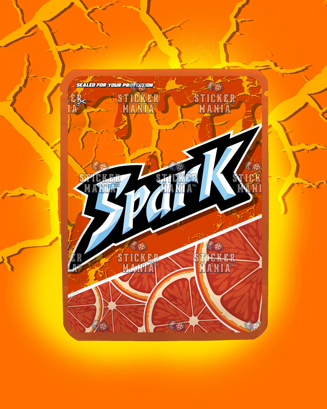 Spark Blood Orange | Pre-Made Sticker Bag | 3.5g