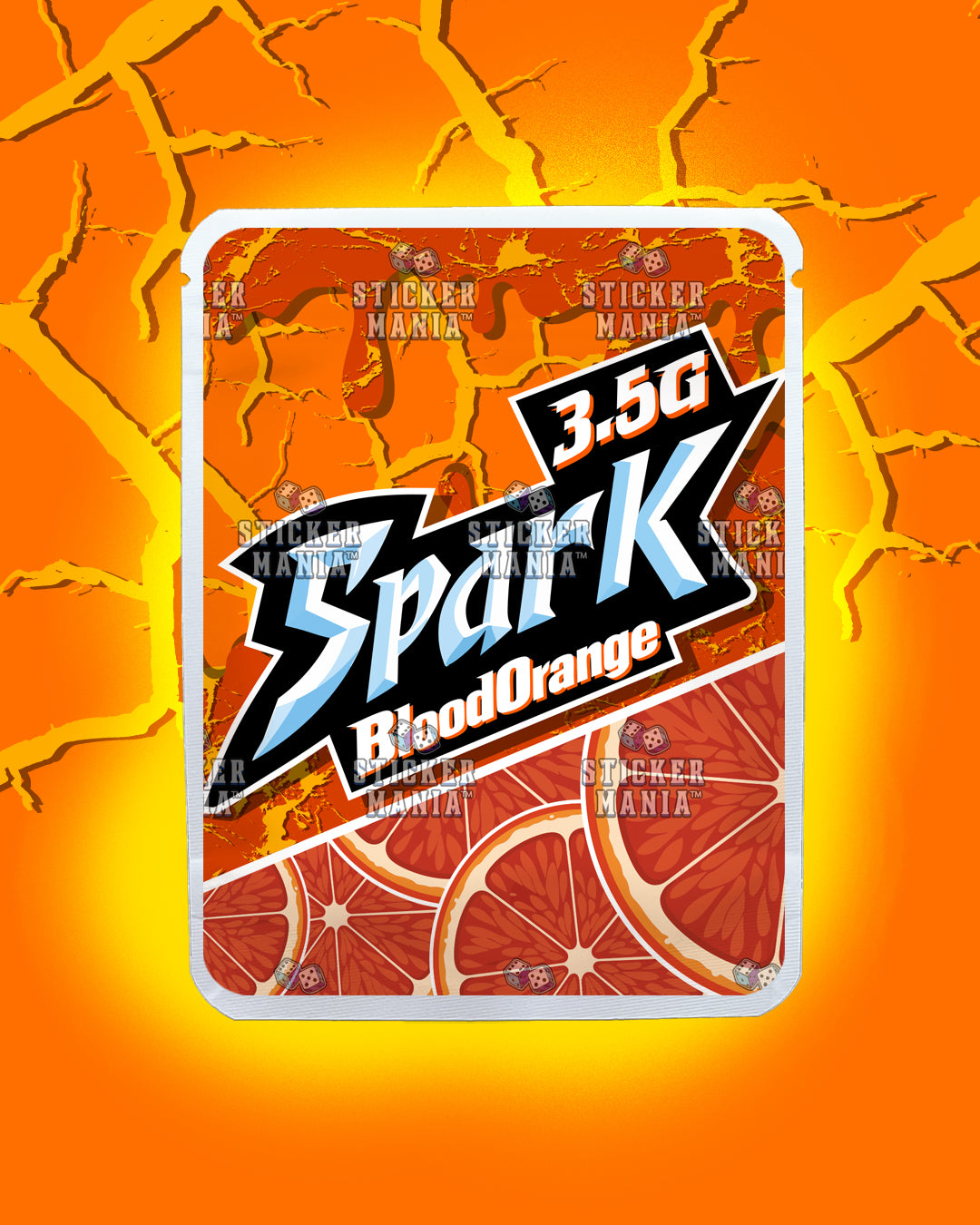 Spark Blood Orange | Pre-Made Sticker Bag | 3.5g